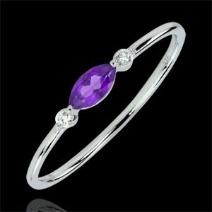 Edenly Ring Auge des Orients - Kleines Modell - Amethyst und Diamanten - 9 Kara