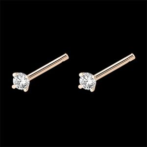 Edenly Diamant-Ohrringe Frische - Kleines Funkeln - Ohrstecker 9 Karat RosÃ©gol