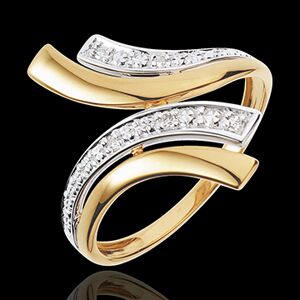 Edenly Diamantring Nofretete - WeiÃŸgold mit 5 Diamanten