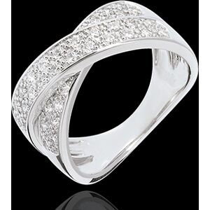 Edenly Ring Ellipse voll besetzt in Weissgold - 0.5 Karat - 36 Diamanten