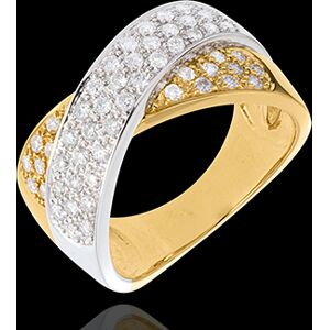 Edenly Goldring Ellipse mit 57 Diamanten - 0.8 Karat