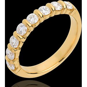 Edenly Trauring semi pavÃ© in Gelbgold - Krappenfassung - 0.75 Karat - 8 Diaman