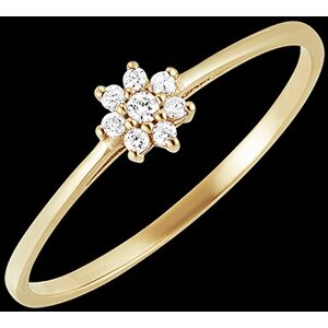 Edenly Ring BlÃ¼te - Daisy - Gelbgold, 18 Karat, mit Diamanten