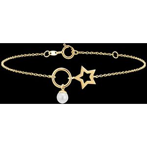 Edenly Armband FÃ¼lle - Stern - 9 Karat Gelbgold und Perle