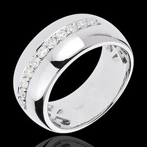 Edenly Ring Zauberwelt - Mondsplitter - WeiÃŸgold - 11 Diamanten: 0.37 Karat