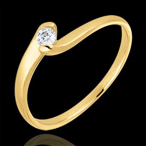 Edenly SolitÃ¤rring Kostbarer Kokon - Ewige Leidenschaft - Gelbgold - Diamant 0