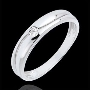 Edenly Ring Amour - SolitÃ¤r in WeiÃŸgold - Diamant 0.022 Karat - 9 Karat
