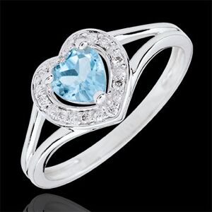 Edenly Ring Verzaubertes Herz - Blauer Topas