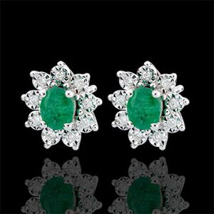 Edenly Ohrringe Eternel Edelweiss - Marguerite Illusion â€“ Smaragd und Diamant