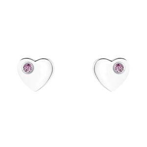 AMOR Ohrstecker PRINZESSIN LILLIFEE - HERZ in silber/rosa