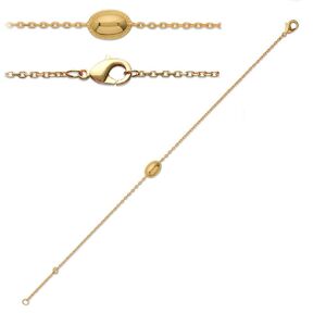 Les Trésors De Lily [Q3760] – „antica“ Vergoldetes Armband – 9 X 6 Mm