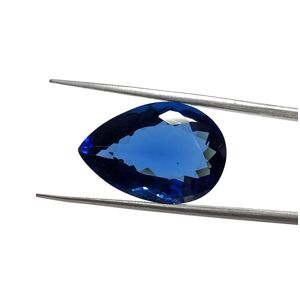 Zaheda Gems Precious Tansanit-Glasstein, Glas-Strasssteine Blauer Facettierter Glasstein 10,80 Karat 20x13x8 Mm