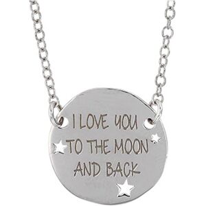 Les Trésors De Lily [Q9371] - Collier Argent Artisanal 'Love' Argenté (Rhodié) - 15 Mm (I Love You To The Moon And Back)