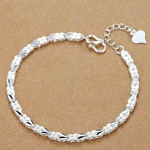 Ksiyer Brytey 925 Silber Armbänder Herz Blatt Für Frauen Hochzeit Dame Edler Hübscher Schmuck Mode Schöne Kette20 Cm 8 Zoll