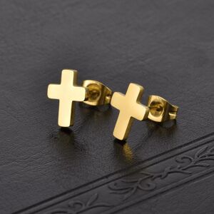 Foxanry Jewelry Gold Kreuz Ohrstecker Für Damen Herren Punk Ohrringe Edelstahl Zubehör Hip Hop Schmuck