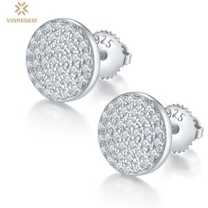 Vinregem 0,6 Ct D Farbe Diamanten Hip Hop Rock 925 Sterling Silber 3ex Vvs1 Echter Moissanit Schraubgewinde Ohrstecker Ohrringe Edlen Schmuck Für Frauen Männer