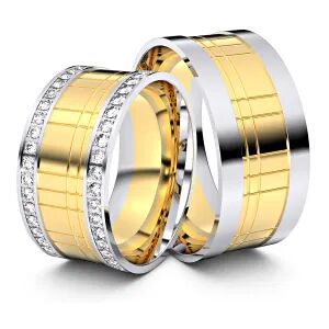 Juwelier-Schmuck Trauringe Bruchsal 750er Gelb-/Weißgold - 3856