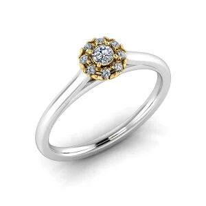 Juwelier-Schmuck Verlobungsring VR08 750er Weiß-/Gelbgold - 1031