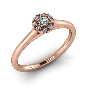 Juwelier-Schmuck Verlobungsring VR08 750er Rotgold - 1016