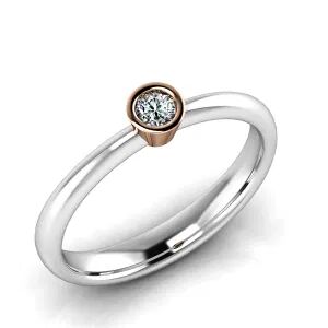 Juwelier-Schmuck Verlobungsring VR02 750er Weiß-/Rotgold - 5897