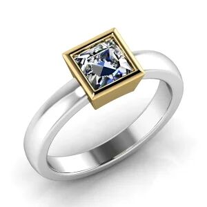Juwelier-Schmuck Verlobungsring VR06 750er Weiß-/Gelbgold - 3183