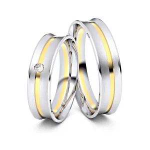 Juwelier-Schmuck Trauringe Gera 333er Weiß-/Gelbgold - 7018