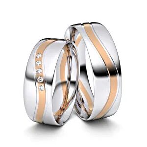 Juwelier-Schmuck Trauringe Liebenau 333er Weiß-/Rotgold - 7343