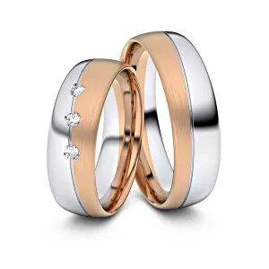 Juwelier-Schmuck Trauringe Essen 750er Weiß-/Rotgold - 6913