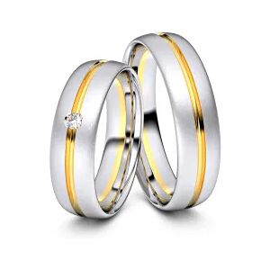 Juwelier-Schmuck Trauringe Düsseldorf 585er Weiß-/Gelbgold - 6886