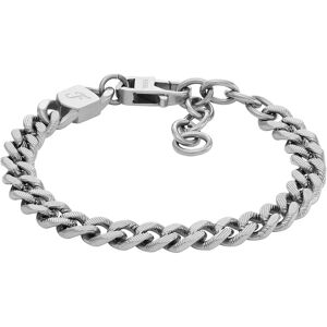 Fossil Armbänder - Harlow Linear Texture Chain Stainless Steel Bracel - Gr. M - in Silber - für Damen