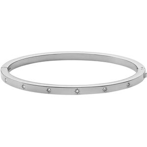 Fossil Armband - Sadie Shine Bright Stainless Steel Bangle Bracelet - Gr. M - in Silber - für Damen