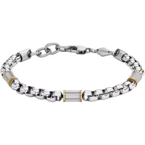 Fossil Armbänder - All Stacked Up Two-Tone Stainless Steel Chain Brac - Gr. M - in Mehrfarbig - für Damen