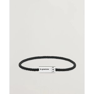 LE GRAMME Nato Cable Bracelet Black/Sterling Silver 7g