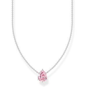 Thomas Sabo Kette mit pinkfarbenem Tropfen-Anhänger Silber pink KE2213-051-9-L45V