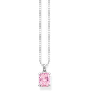 Thomas Sabo Kette mit pinkem Stein Silber pink KE1964-051-9-L45V