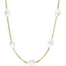 Perlenkette PURELEI "Schmuck Geschenk Malahi, 2024" Halsketten Gr. Edelstahl-Perlen, Länge: 45 cm, weiß (gelbgoldfarben, weiß) Damen Perlenketten mit Süßwasserzuchtperle
