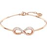 Armreif SWAROVSKI "Hyperbola, Unendlichkeit, 5679443" Armbänder Gr. M, Metall, rosegold (roségoldfarben, kristallweiß, kristallweiß) Damen Armreifen mit Swarovski Kristall