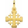 Ketten-Anhänger ADELIA´S "585 Gold Kreuz Anhänger Jerusalem" Schmuckanhänger Gr. Damen, Gelbgold 585, goldfarben (gold) Damen Anhänger Goldschmuck für & Herren