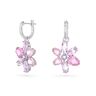 Paar Ohrhänger SWAROVSKI "Gema Drop-Ohrhänger, Verschiedene Schliffe, 5658397" Ohrringe Gr. Metall, rosa (metallfarben, pink, pink) Damen Ohrhänger mit Swarovski Kristall - Einhänger abnehmbar