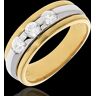 Edenly Trilogie Ring Sonnenfinsternis in Weiss- und Gelbgold - 0.44 Karat - 3 D