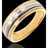 Edenly Trilogie Ring Sonnenfinsternis in Weiss- und Gelbgold - 0.24 Karat - 3 D