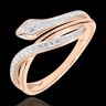 Edenly Ring Bezaubernde Schlange - RosÃ©gold und Diamanten - 18 Karat