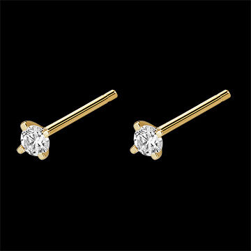 Edenly Diamant-Ohrringe Frische - Funkeln - Ohrstecker 18 Karat Gelbgold und Di