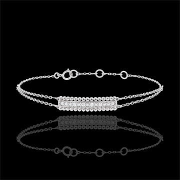 Edenly Armband Fleur de Sel - Zwei Ringe - WeiÃŸgold - 9 Karat