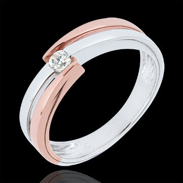 Edenly Ring das Kostbarer Kokon - DiamantsolitÃ¤r Ringe - Diamant 0 . 1 Karat -