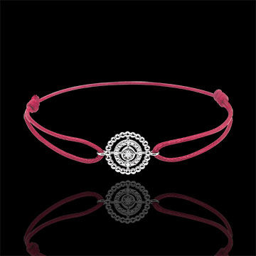 Edenly Armband Fleur de Sel - Kranz - WeiÃŸgold - Rotes Band