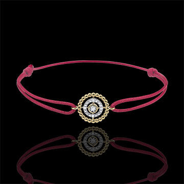 Edenly Armband Fleur de Sel - Kranz - Gelbgold - Rotes Band