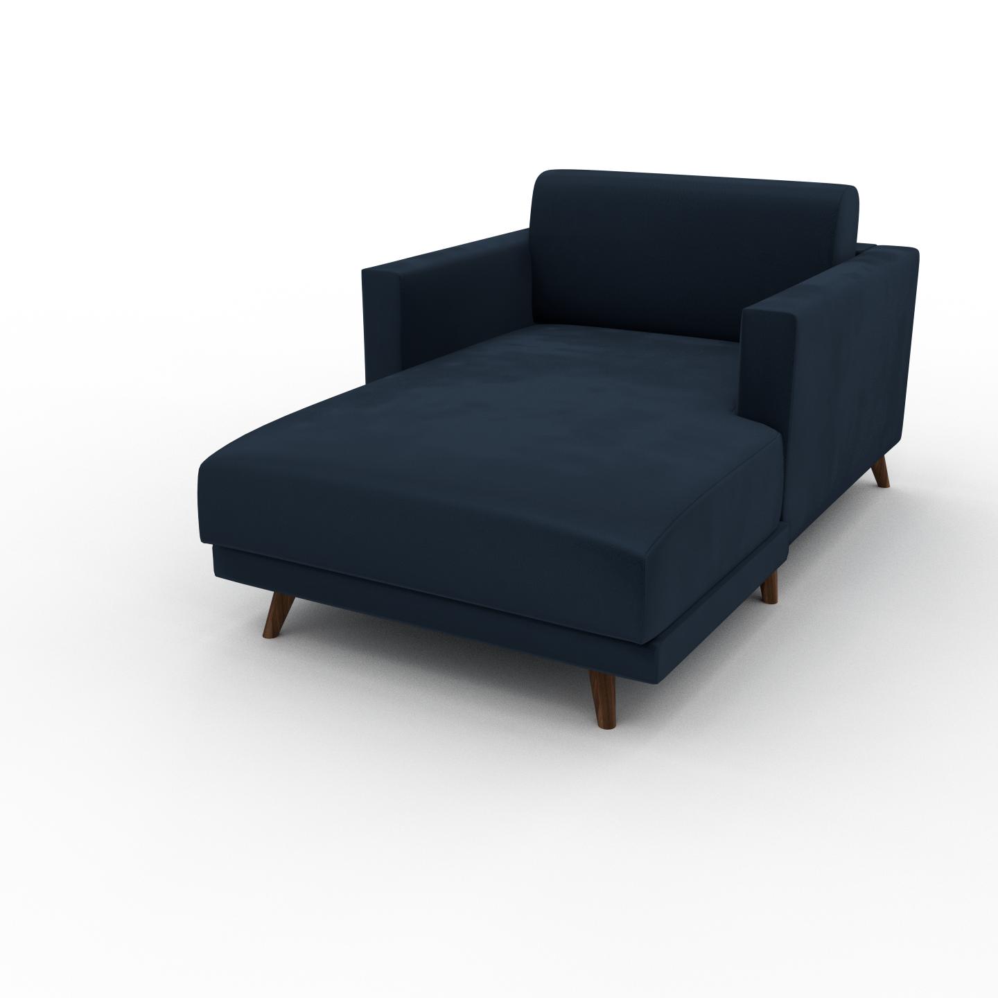 MYCS Relaxsessel Samt Nachtblau - Eleganter Relaxsessel: Hochwertige Qualität, einzigartiges Design - 105 x 75 x 162 cm, Individuell konfigurierbar