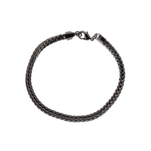 Behover.se Luksuriøst titanium armbånd + halskæde til mænd i sort eller sølv