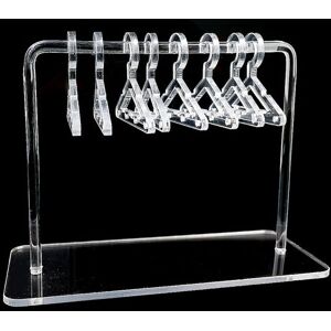 shopnbutik Acrylic Coat Hanger Style Earring Storage Display Stand Holder(Transparent)